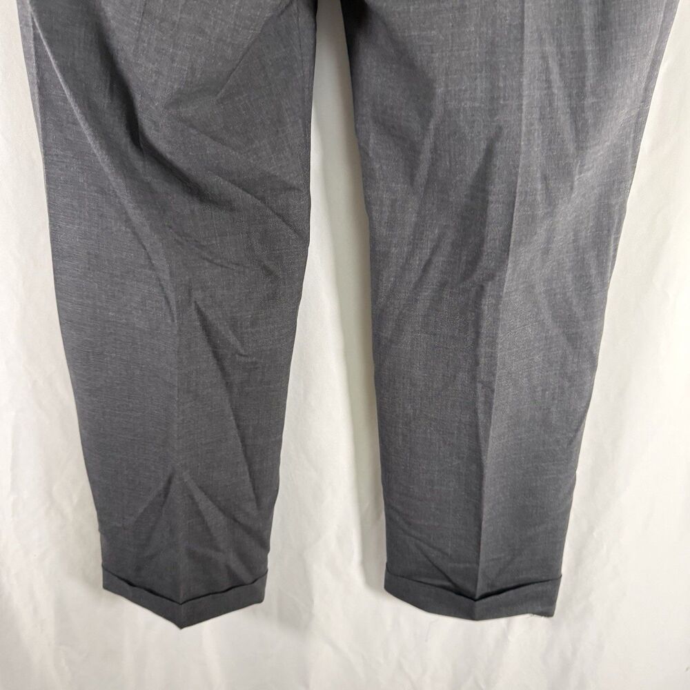Lauren Ralph Lauren 37x30 Grey Wool Pleated Slash Pockets Total Comfort - Picture 9 of 9